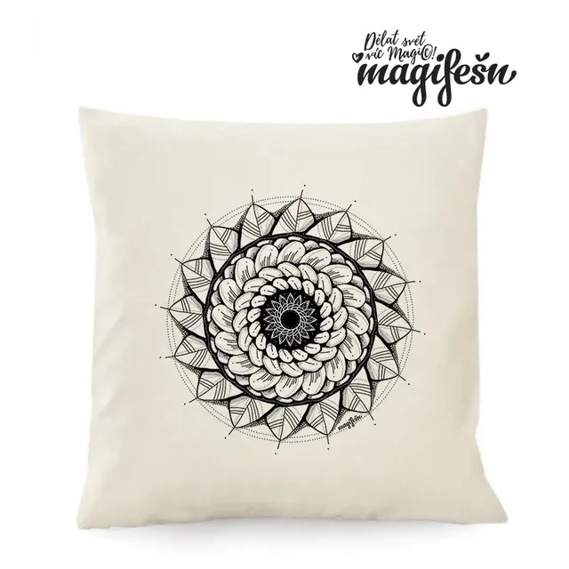 Magifešn Mandala povlak 50x50 Nightflower černá
