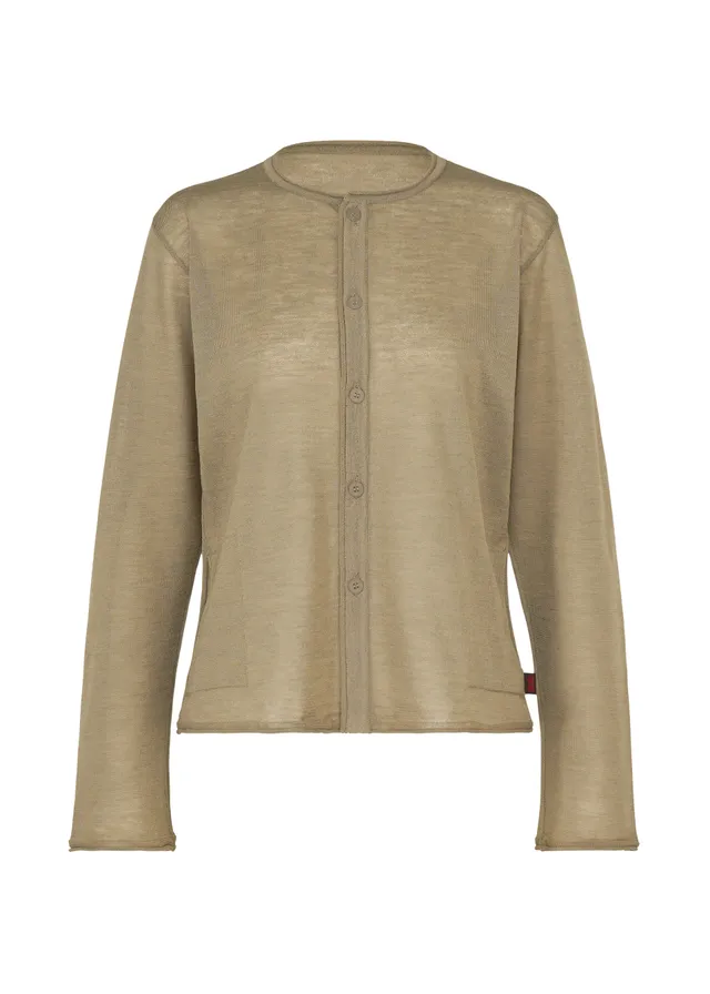 Issey Miyake Airy Pocket Layers kardigan písková