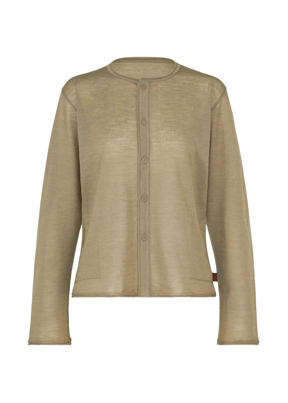Issey Miyake Airy Pocket Layers kardigan písková