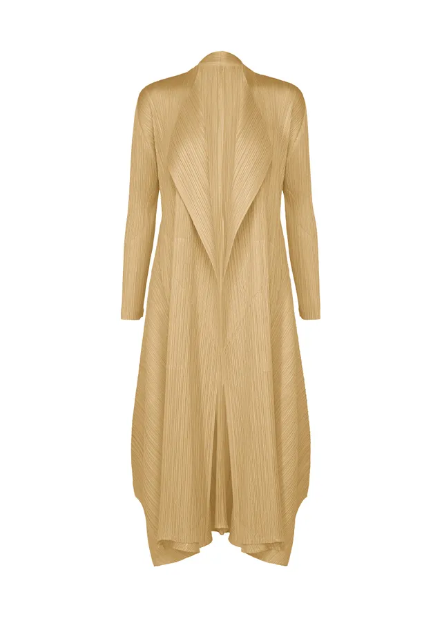 Issey Miyake Monthly October kabát béžový vel. 3 dlouhý