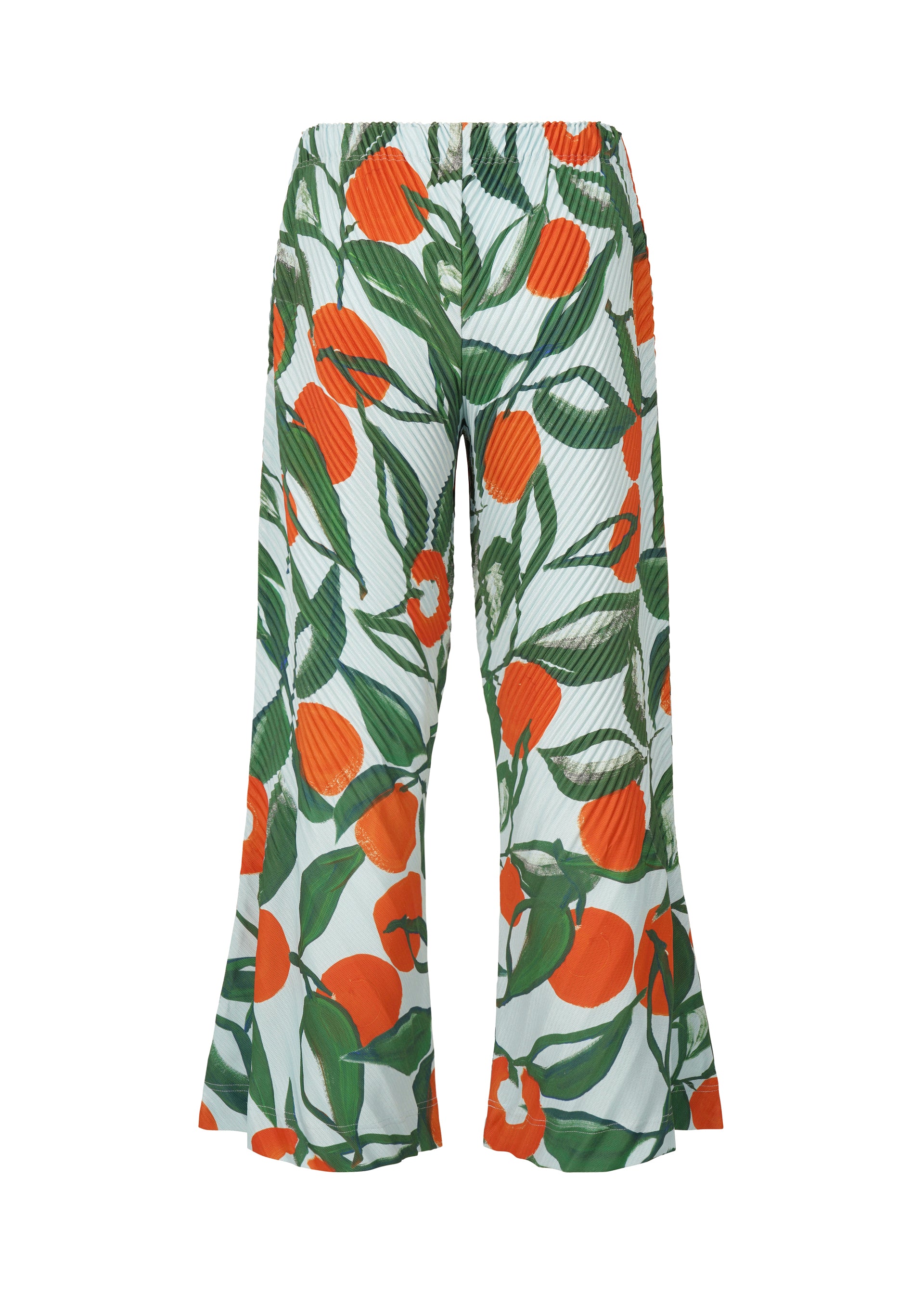 Issey Miyake Homme Plissé Fruits & Vegetables kalhoty šedá potisk
