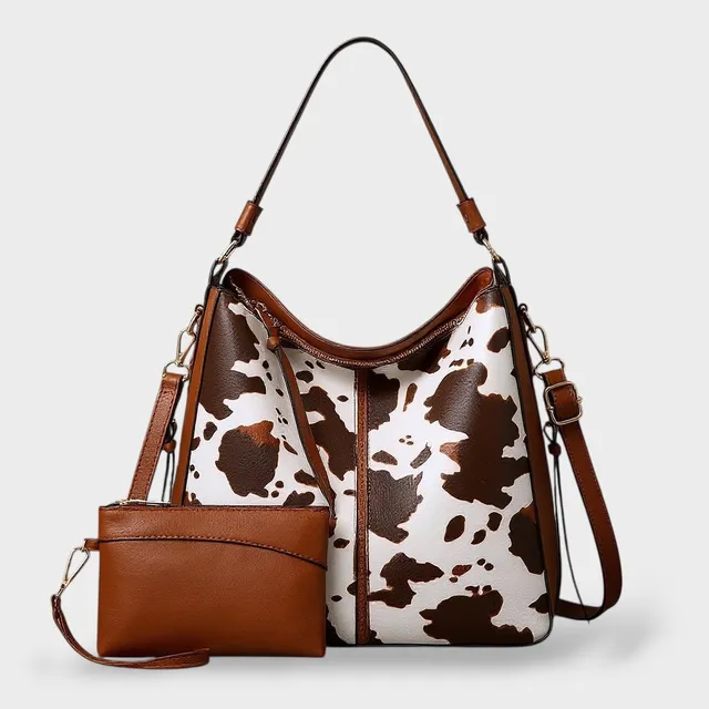 Norielle Signature hobo kabelka hnědá s kapsičkou