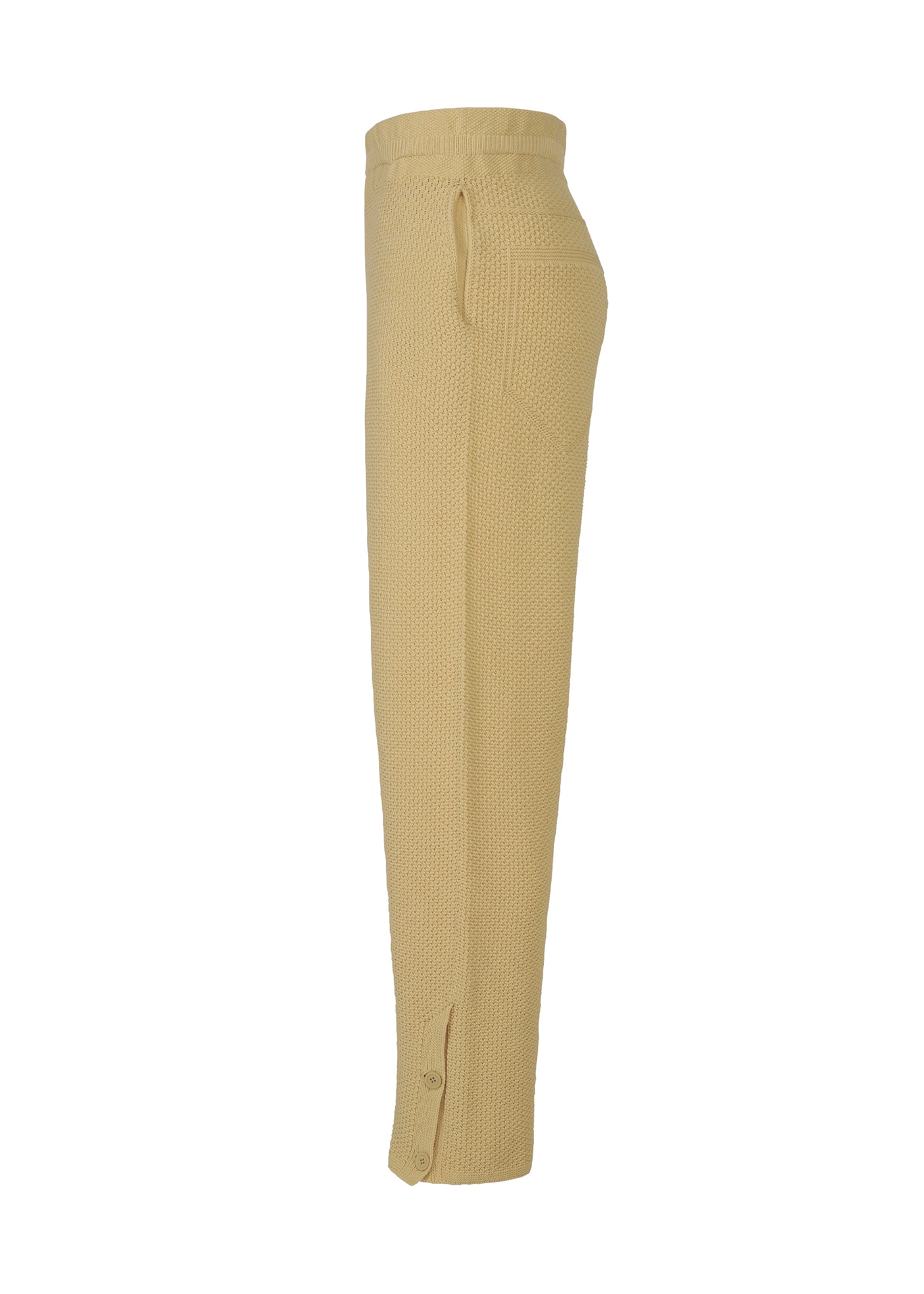 Issey Miyake Rustic Knit pletené kalhoty černé