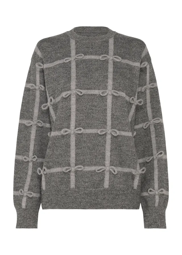 Issey Miyake RIBBON KNIT svetr černý vlněný