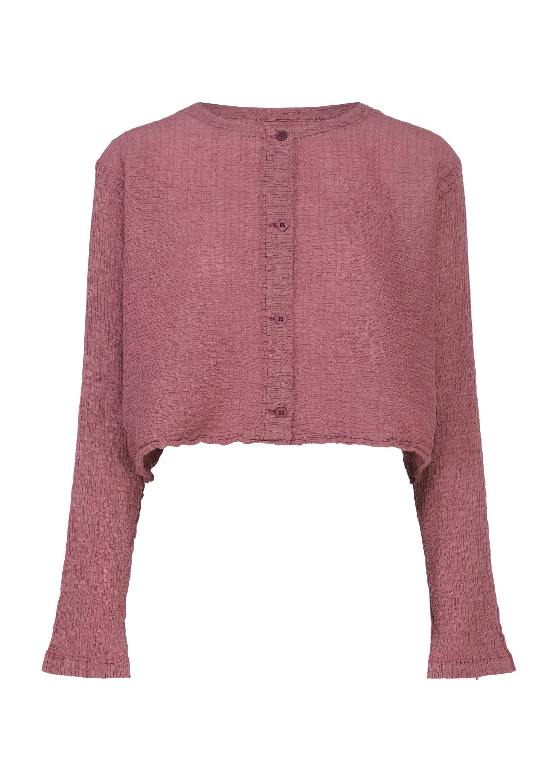 Issey Miyake Me Polycotton Crepe kardigan taupe bavlna