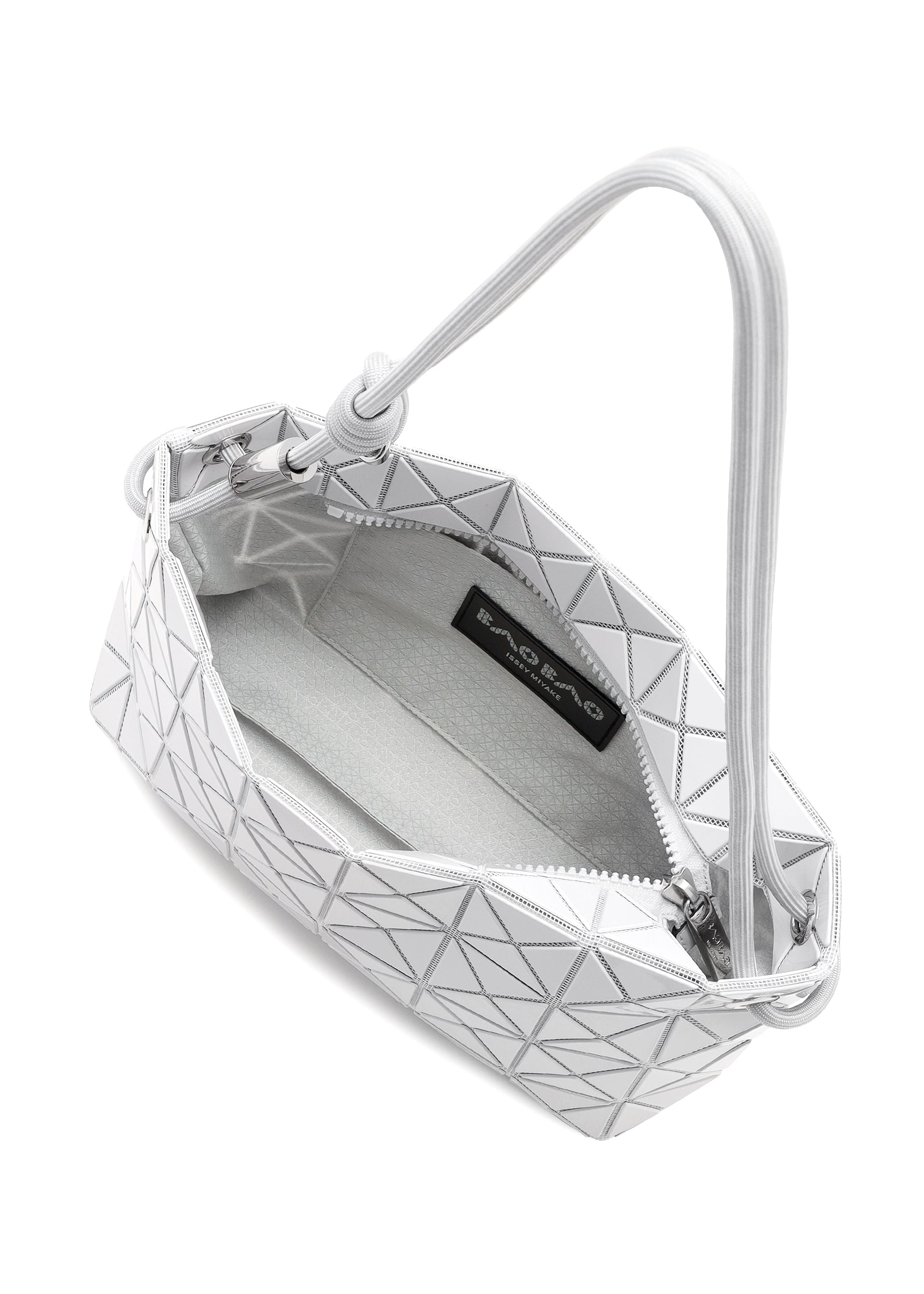 Issey Miyake Loop One-Tone crossbody Light Gray měkká boxy