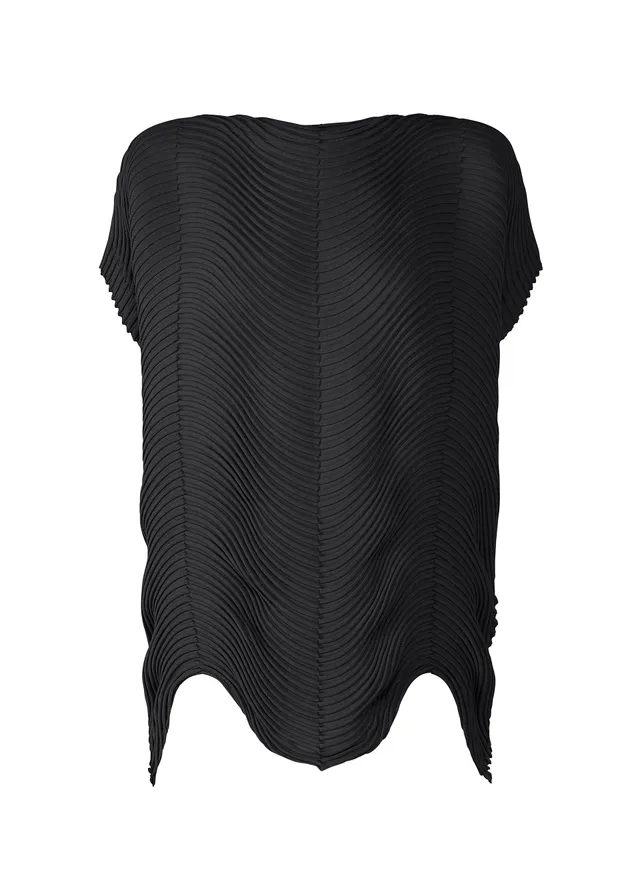 Issey Miyake Type-P 006 plisovaný top černý vel. 1