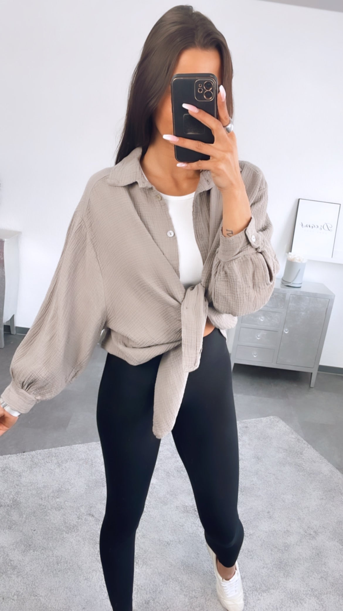 Norielle dámský cardigan otevřený světle šedý lehký
