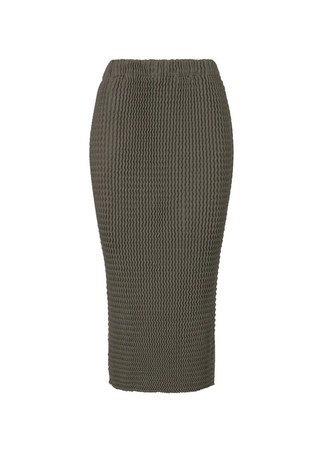 Issey Miyake Spongy 68 pletená sukně šedá 2 bavlna