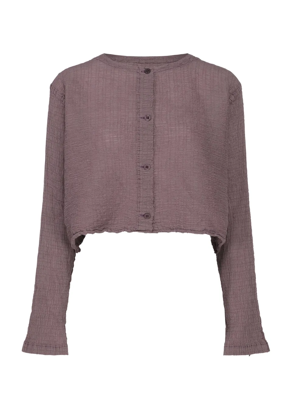 Issey Miyake Me Polycotton Crepe kardigan taupe bavlna
