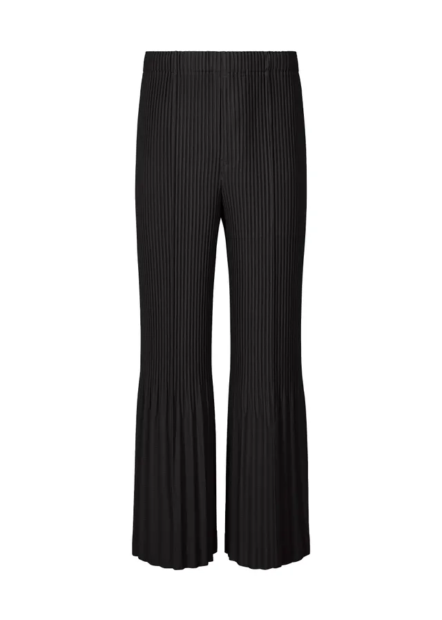 Homme Plissé Issey Miyake Pleats Bottoms 1 kalhoty černé flare