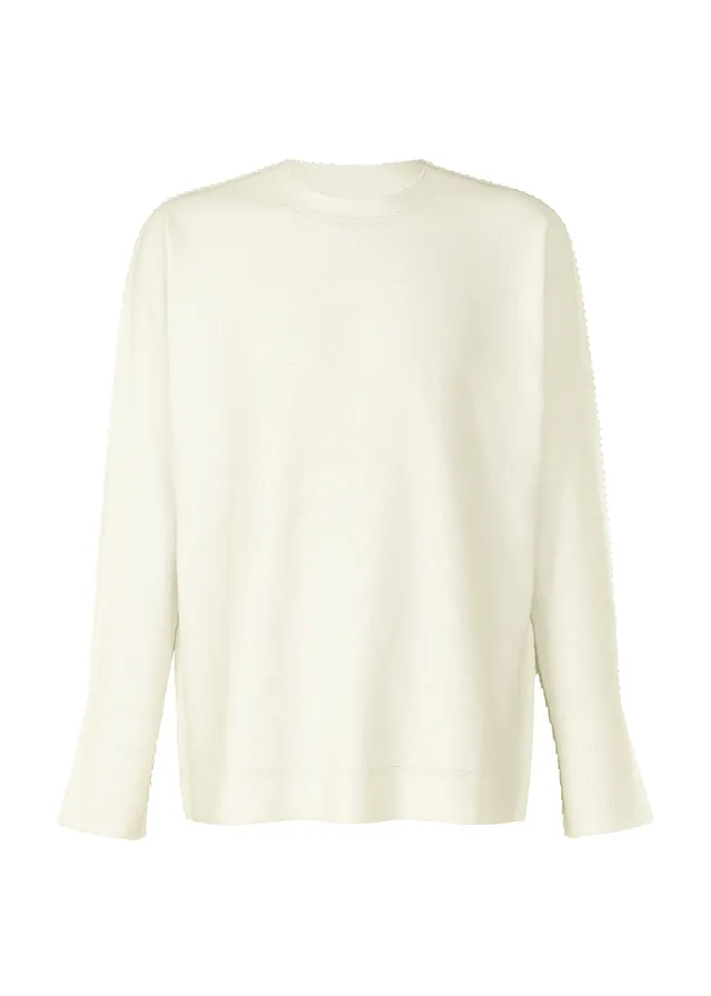 Issey Miyake Type-A Basics tričko bílé s dlouhým rukávem