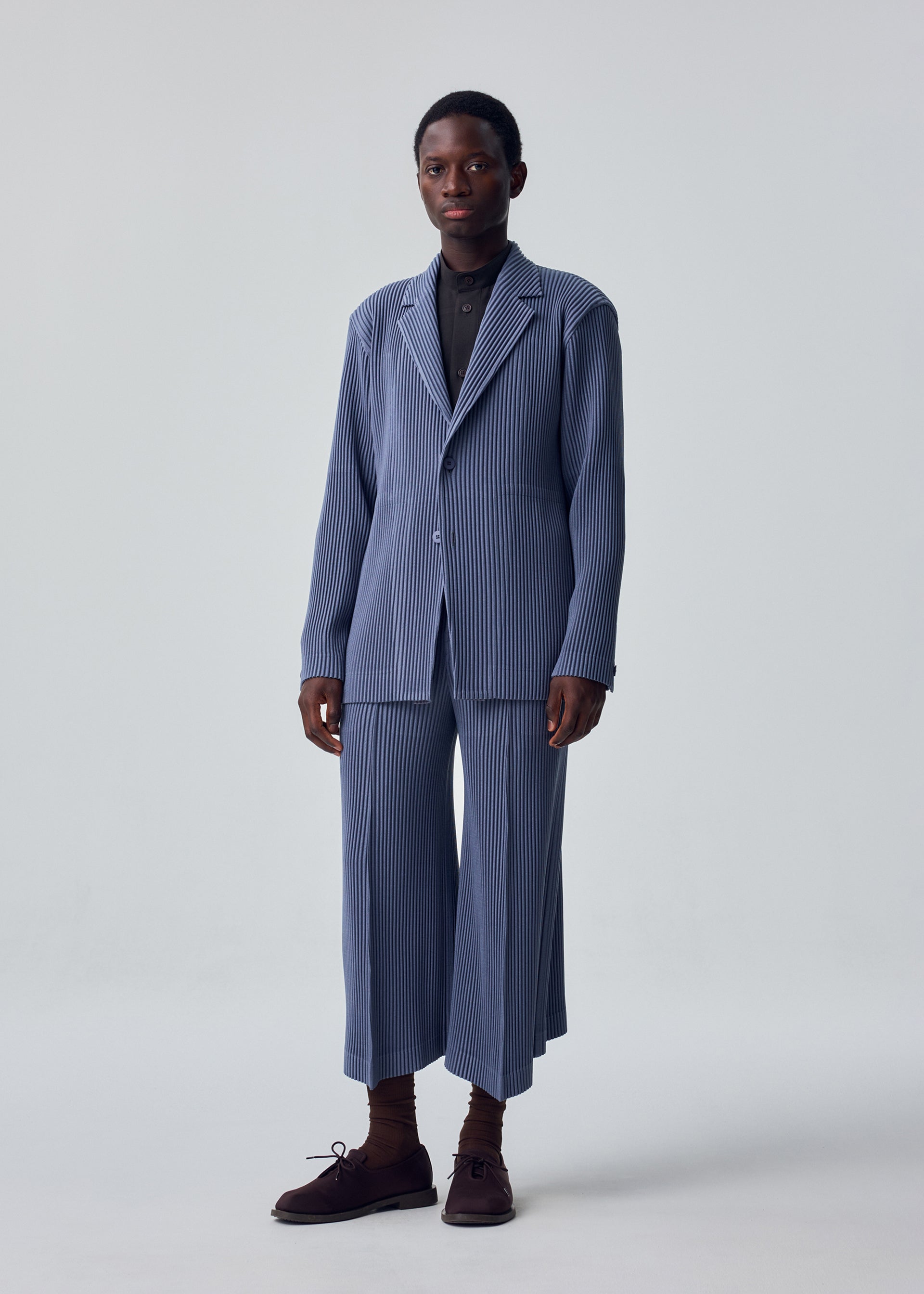 Issey Miyake Kersey Pleats sako Brown vlněné