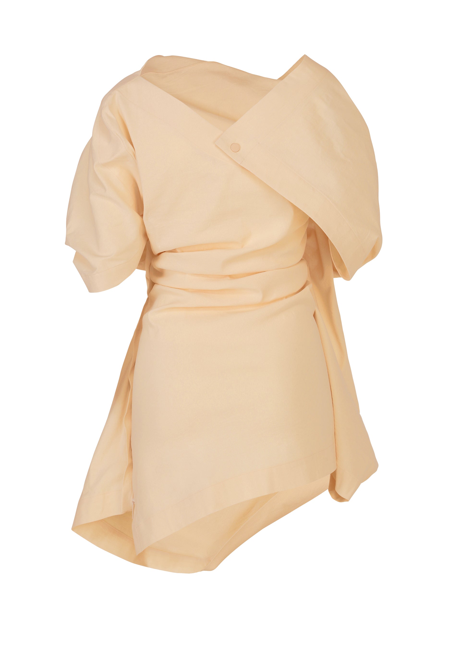 Issey Miyake Concealed tunika bílá 2 washi bavlna
