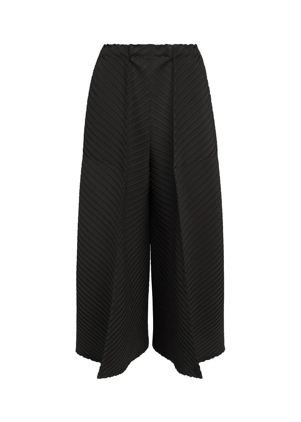 Issey Miyake Tubular Pleats kalhoty black široké plisé