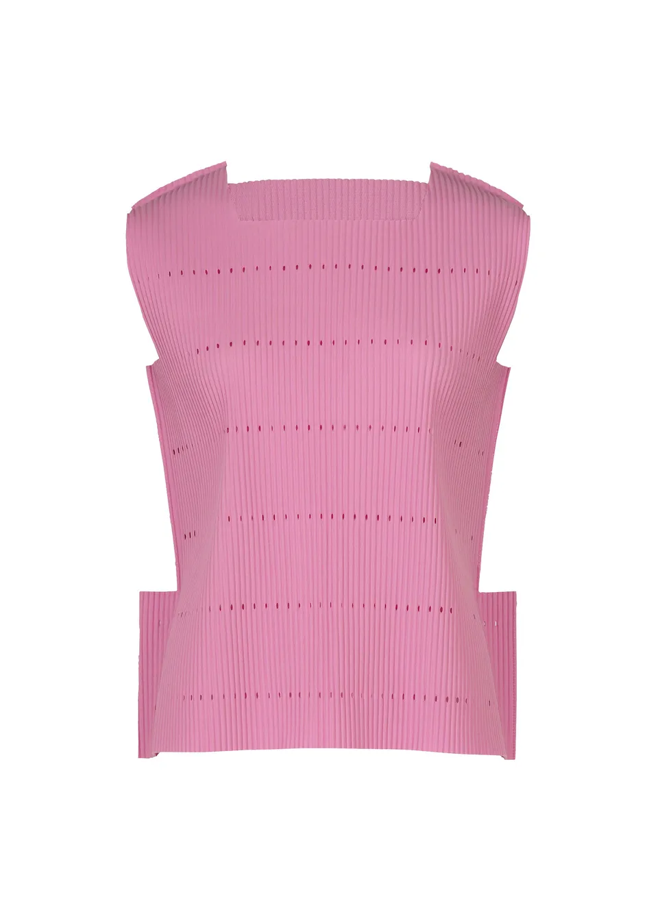 Issey Miyake Tower Pleats úpletový top růžová