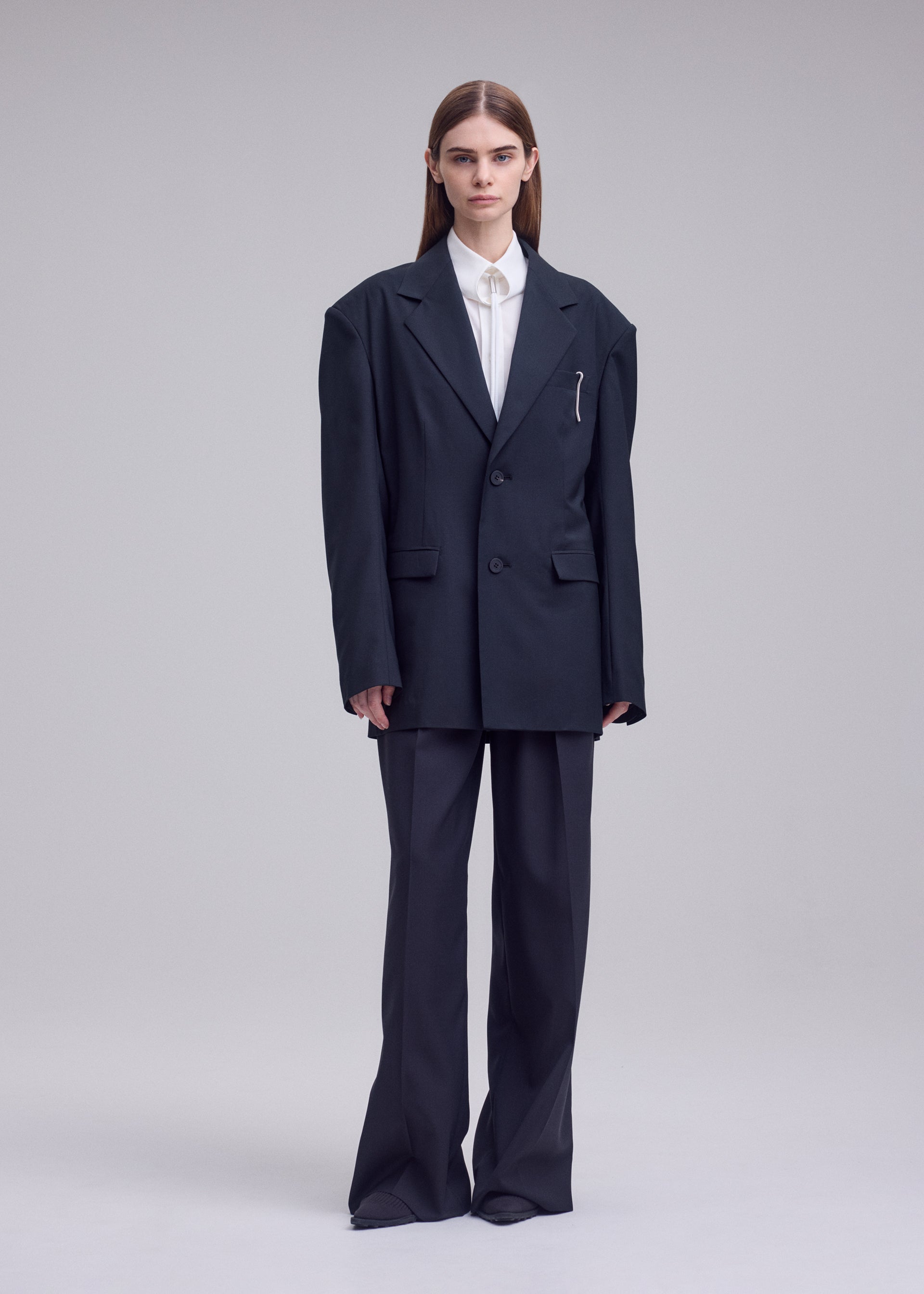 Issey Miyake Honest Ensemble sako černé vlněné
