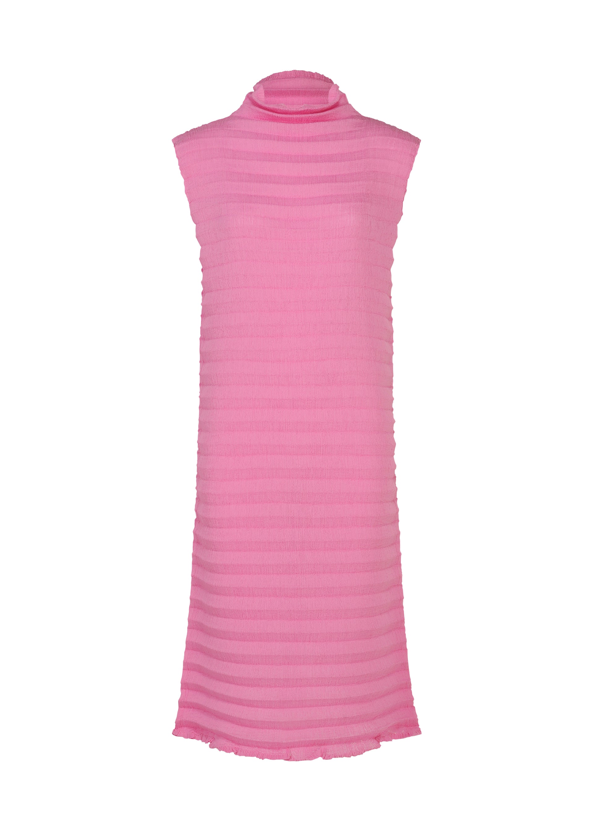 Issey Miyake Accordion See-Through Crepe šaty šedá průsvitné