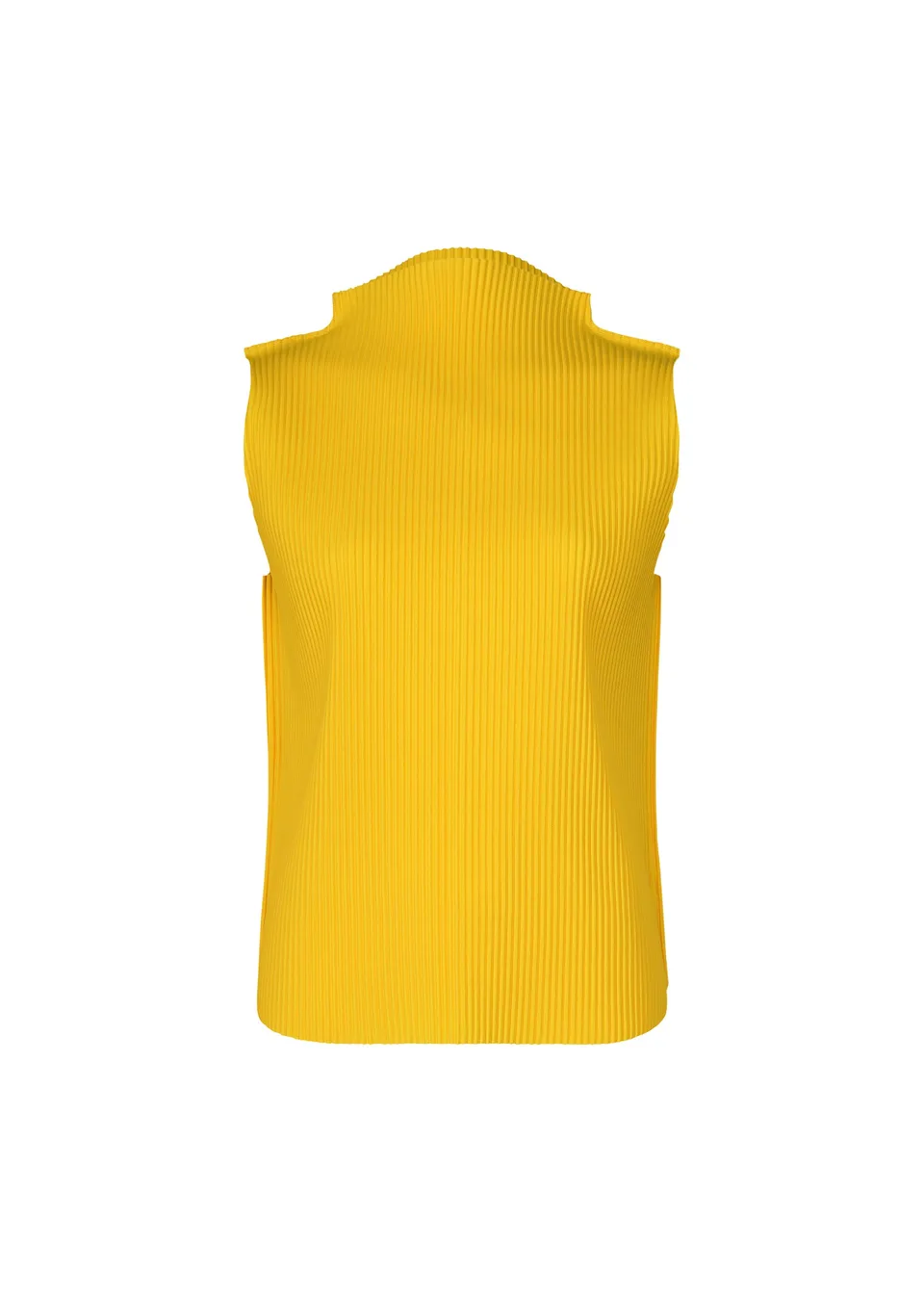 Issey Miyake Round Pleats top canary yellow plisovaný