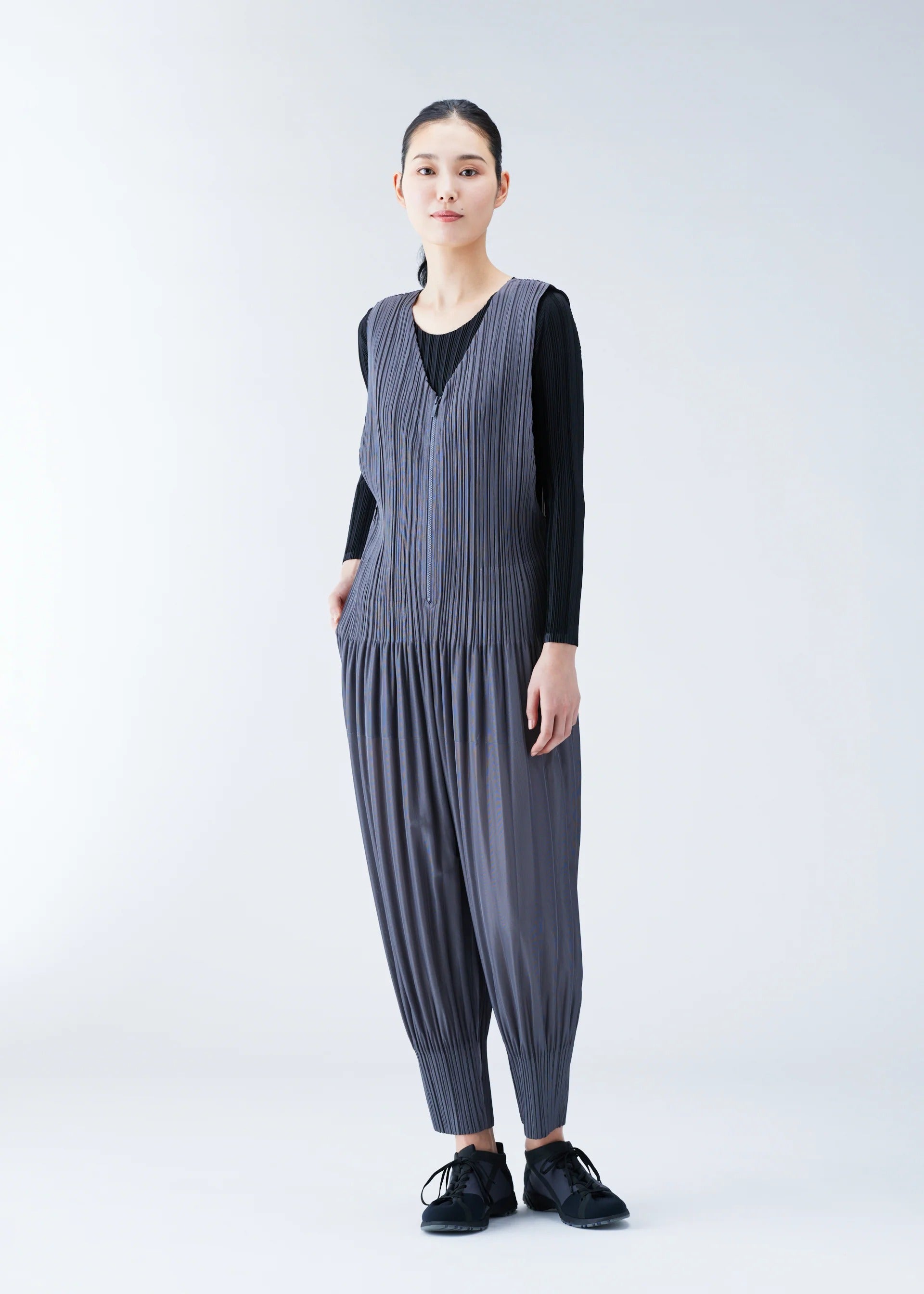 Issey Miyake Rib Pleats Basics triko černá vel. 3