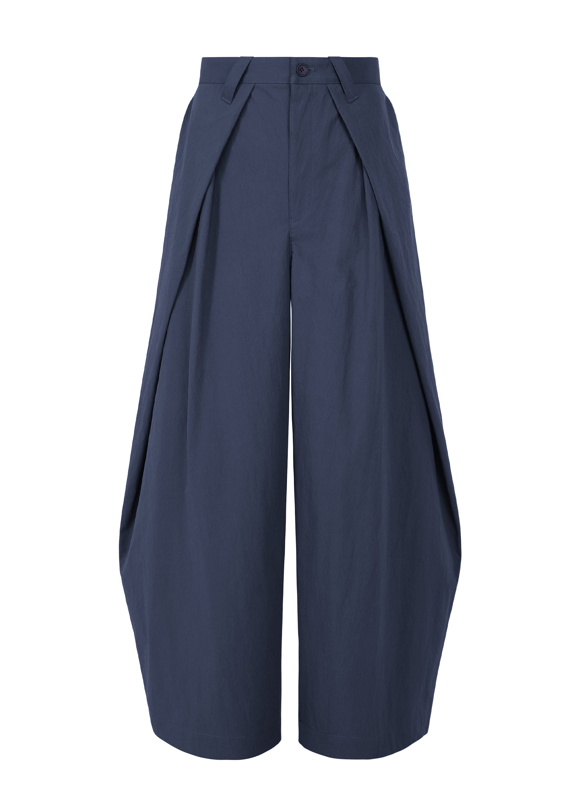 Issey Miyake Overlap kalhoty brown široké