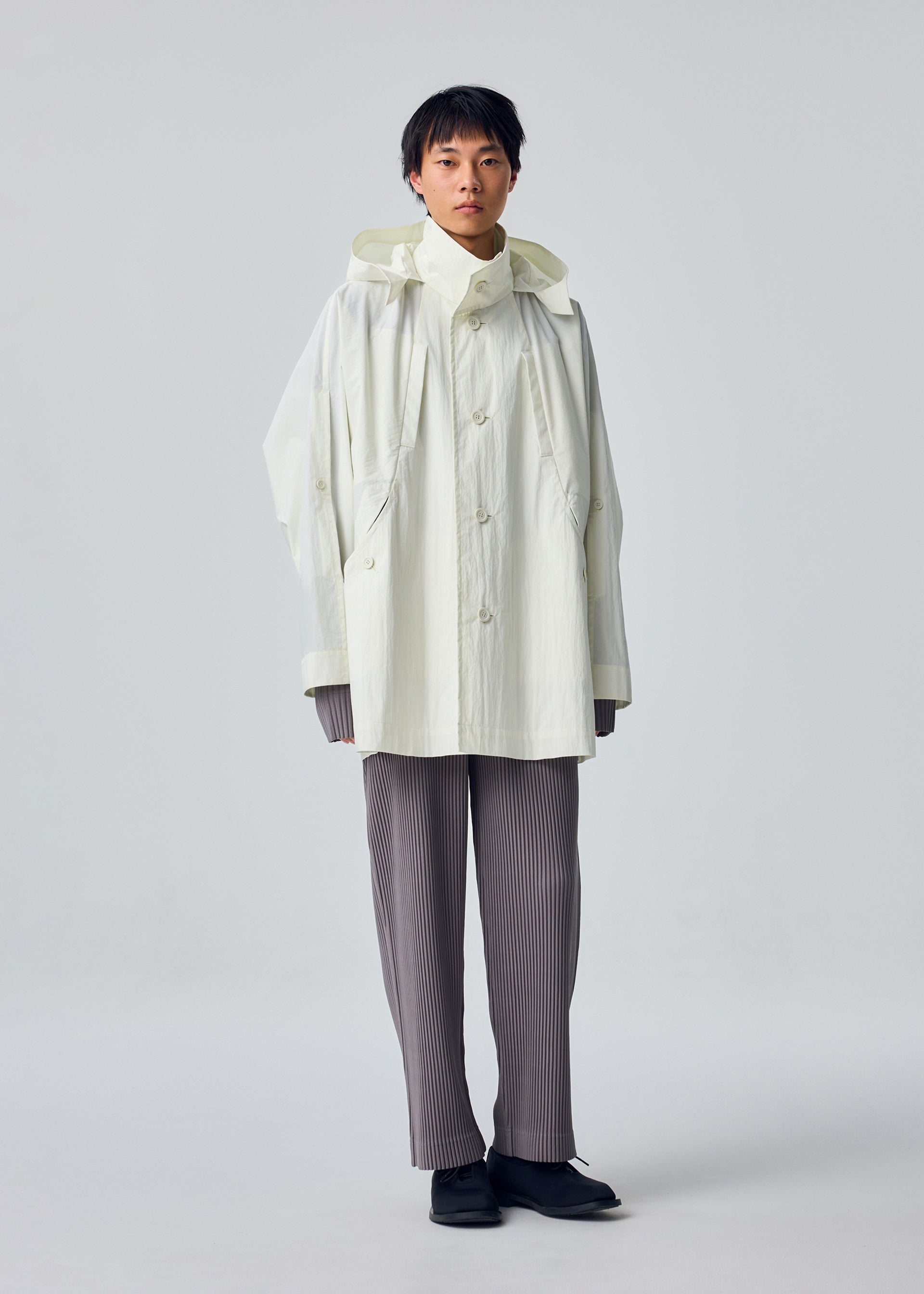 Issey Miyake Slit Coat bunda zelená vel. 1