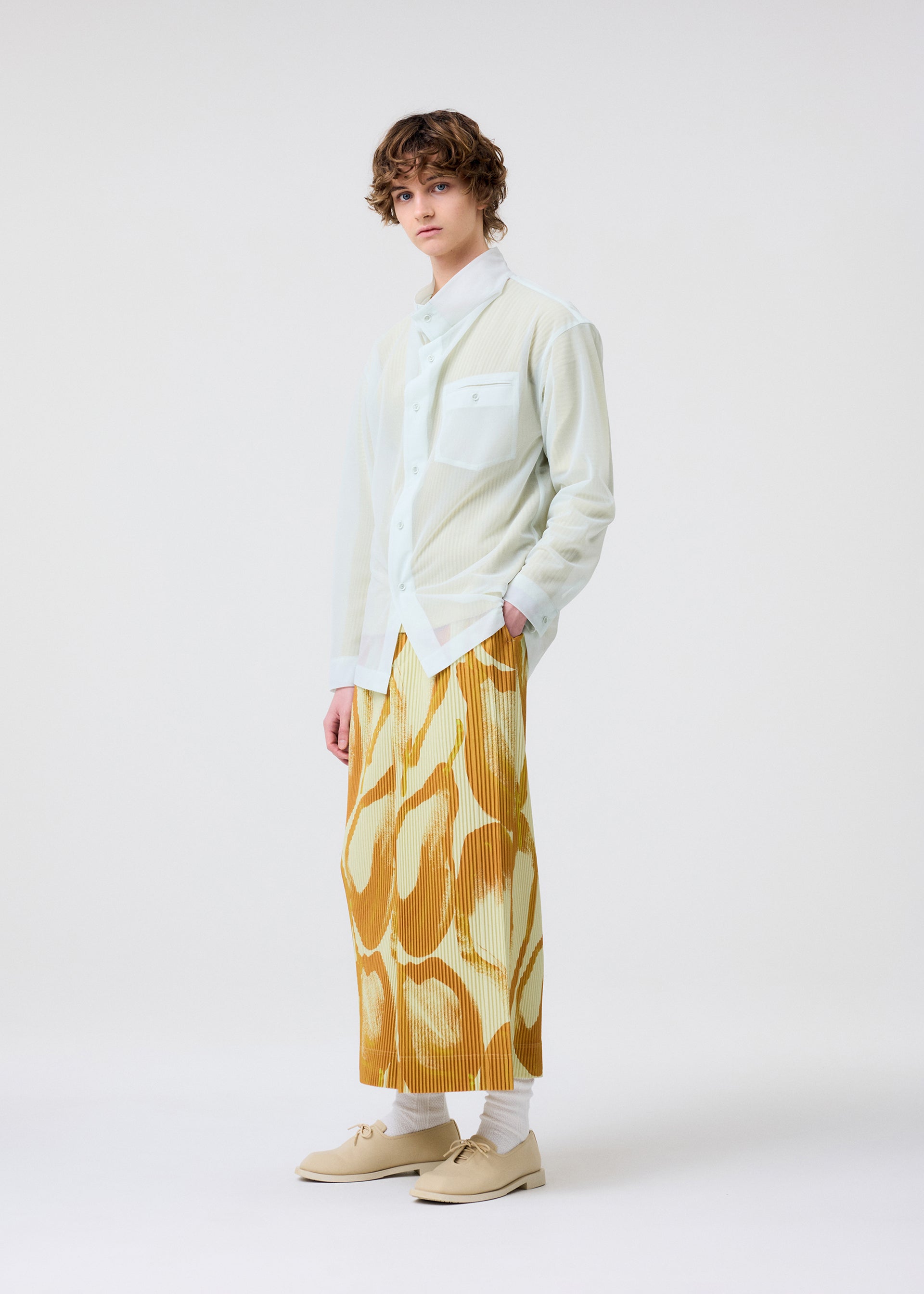Issey Miyake Homme Plissé Fruits sukně žlutá