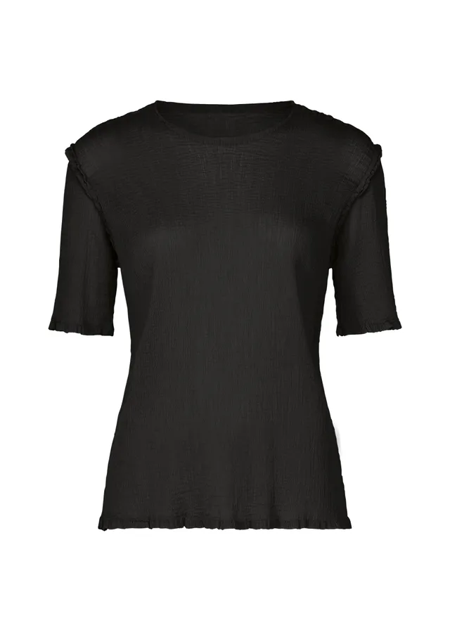 Issey Miyake See-Through Crepe top černá krep
