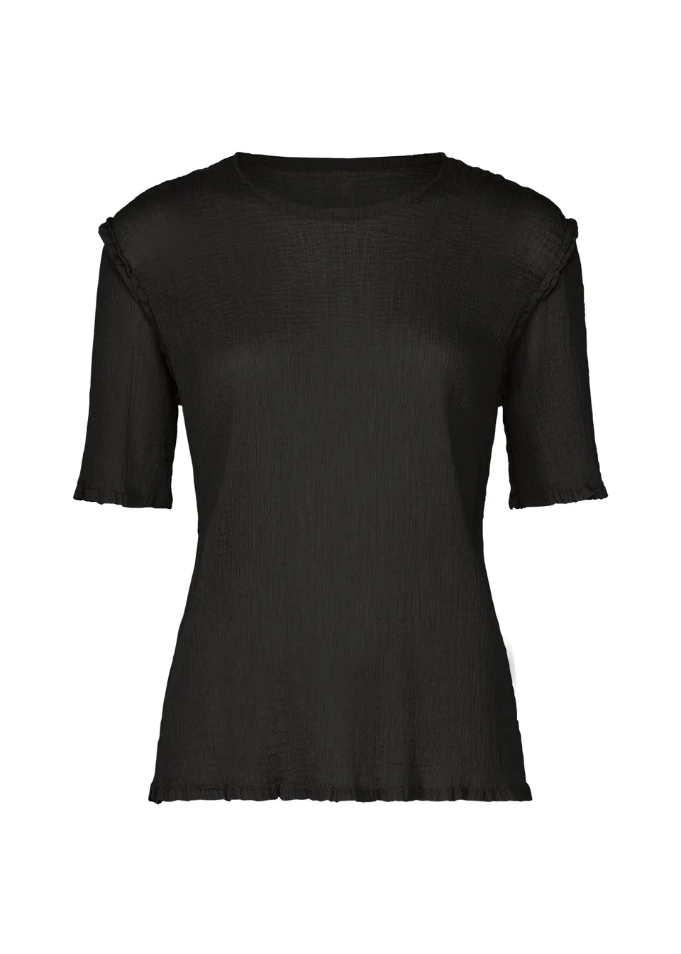 Issey Miyake See-Through Crepe top černá krep