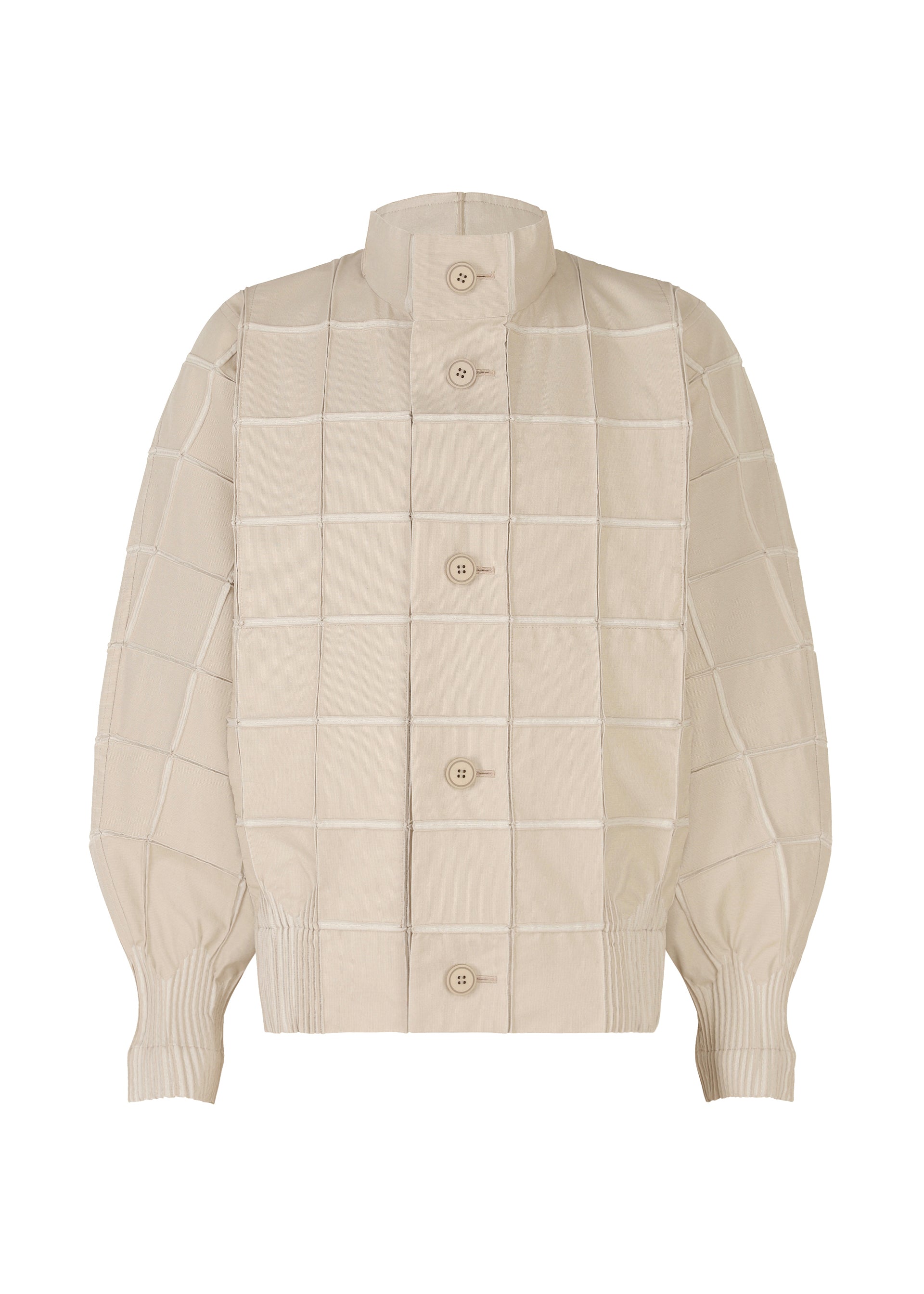 Issey Miyake TYPE-O 002 bunda černá strečová mřížka