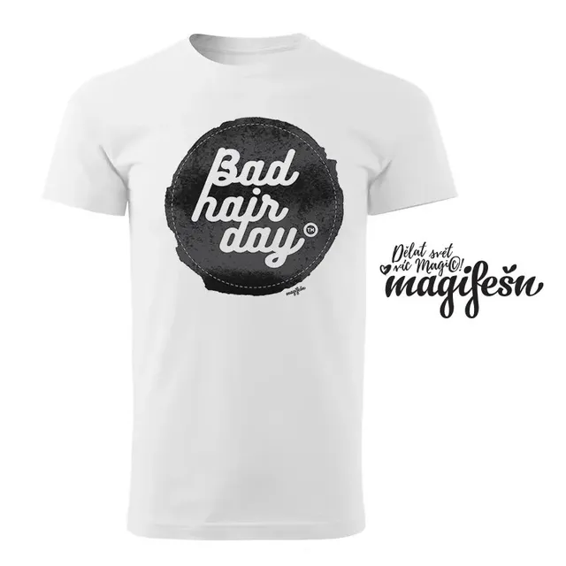 Magifešn BIO XY tričko Bad Hair Day černé
