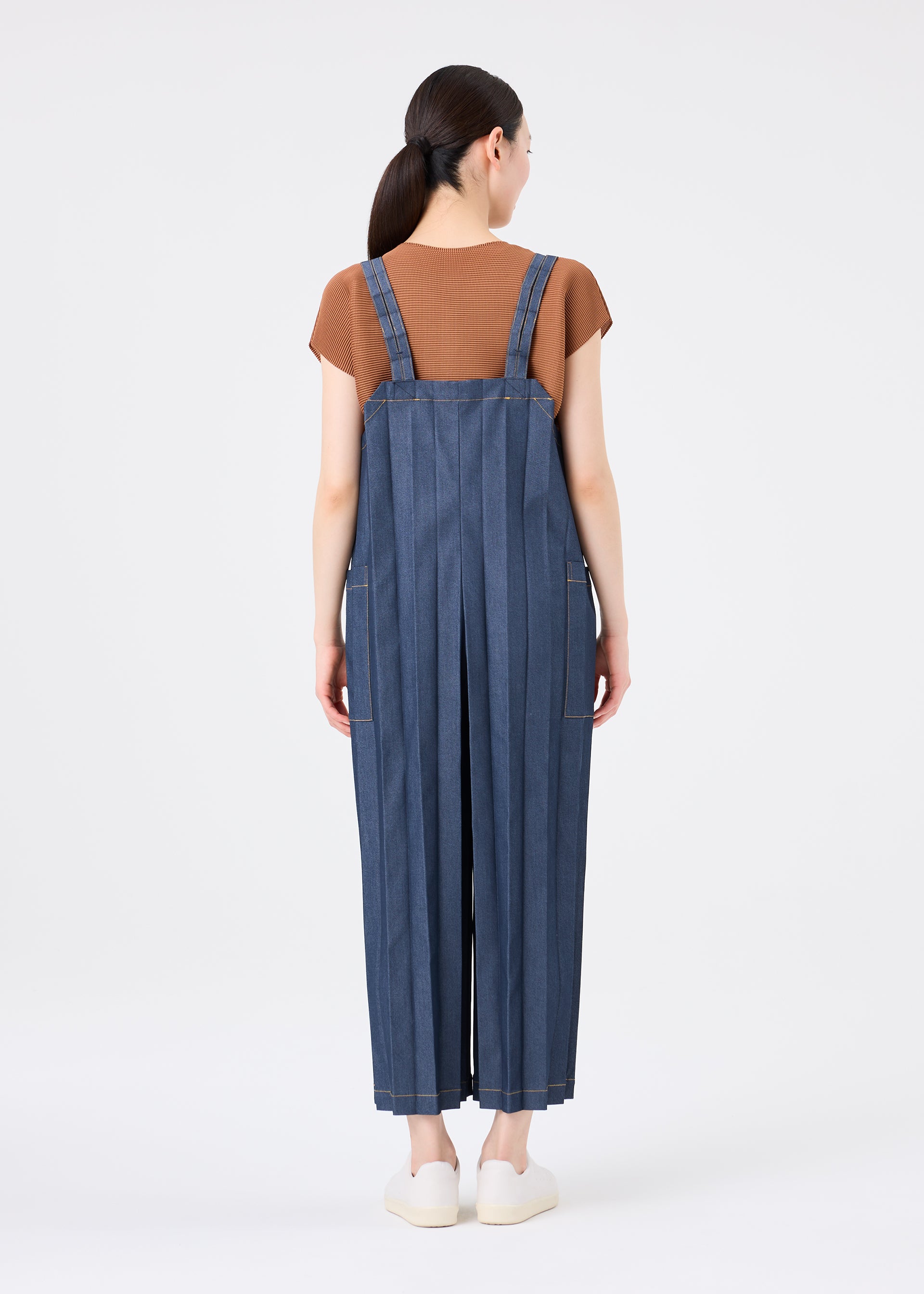 me Issey Miyake Denim Pleats Bottom overal černá denimový