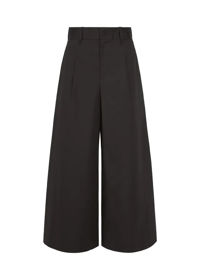 HaaT Issey Miyake Cotton Stretch kalhoty Black bavlna elastan