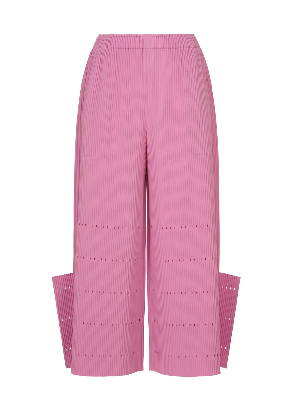 Issey Miyake Fine Knit Pleats Bottom 1 kalhoty Rose Pink široké