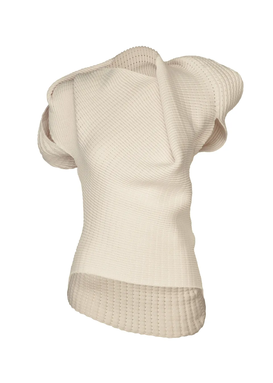 Issey Miyake Found Stone pletený top bílý