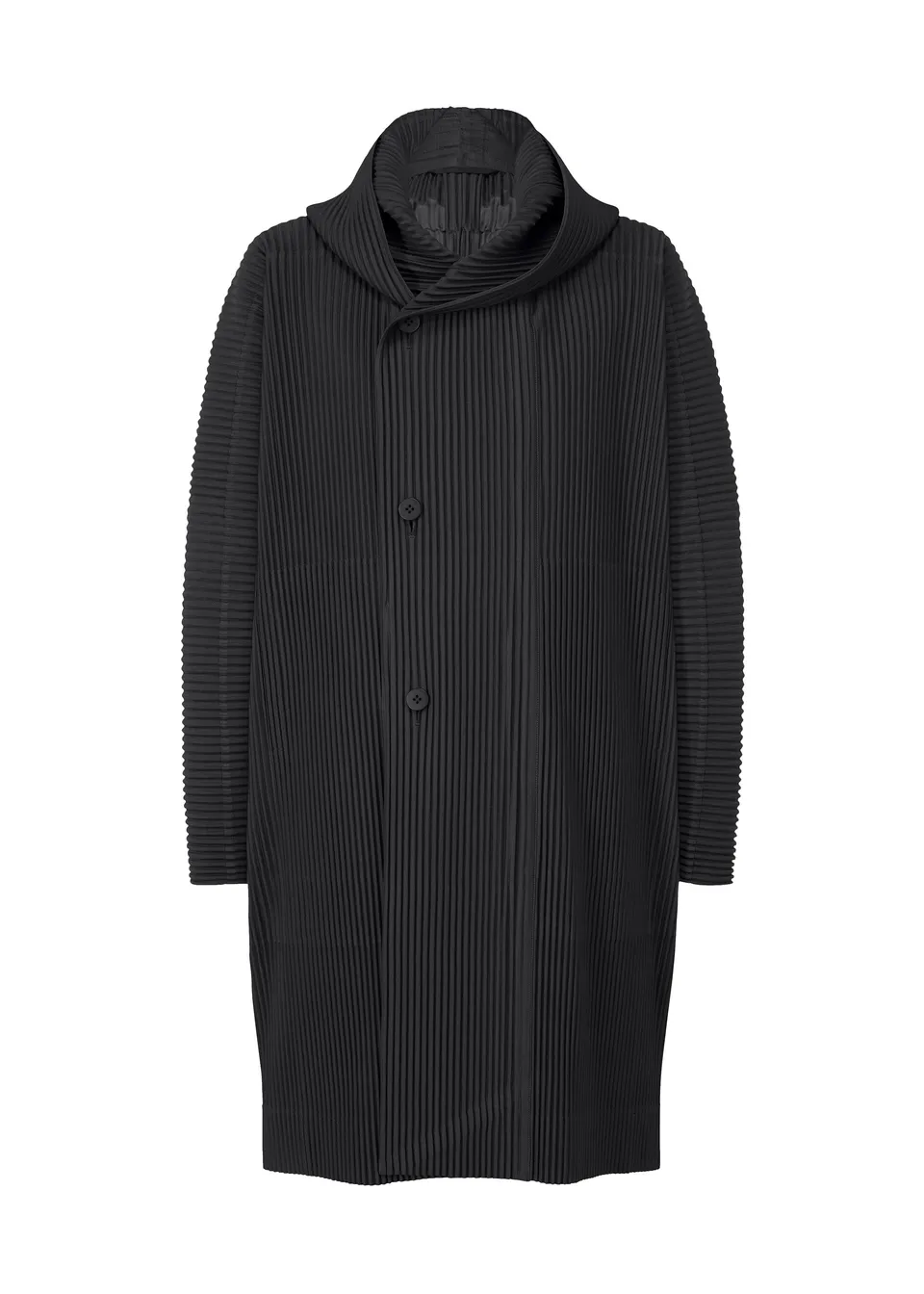 Issey Miyake Monthly Colors December kabát černá kapuce