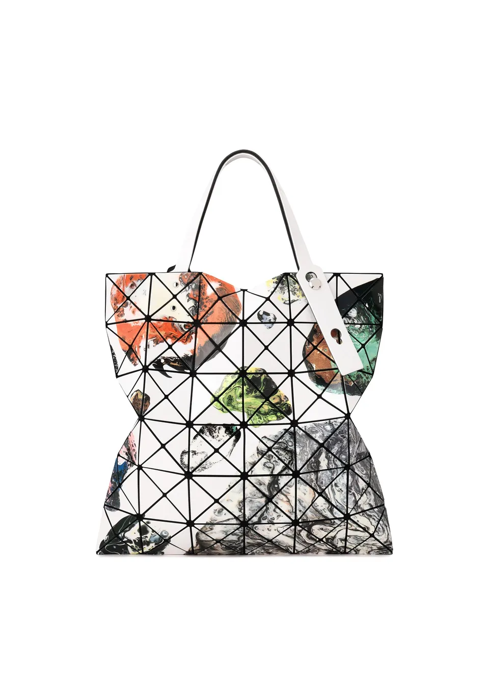 Issey Miyake Cosmic taška bílá A4 potisk planet