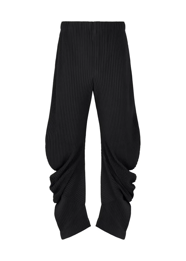 Issey Miyake Homme Plissé Pleats Bottoms 1 kalhoty Black