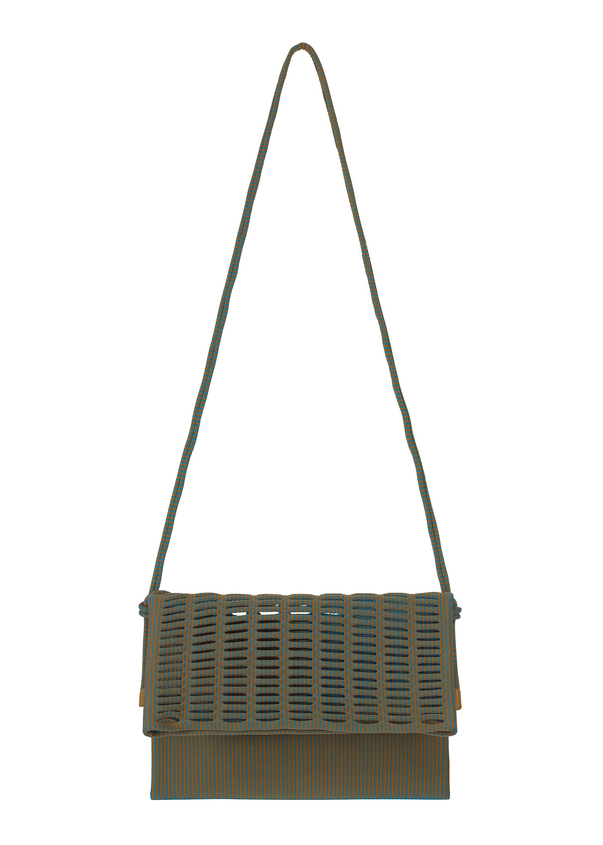 Issey Miyake Mokko Wale crossbody off white béžová pruhy