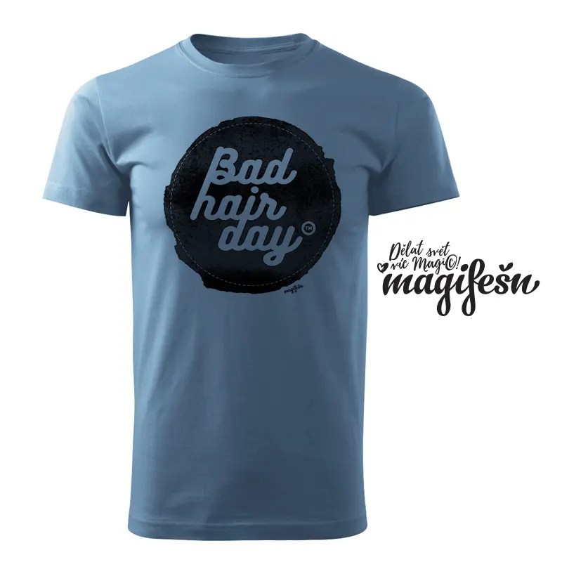 Magifešn BIO XY tričko Bad Hair Day černé