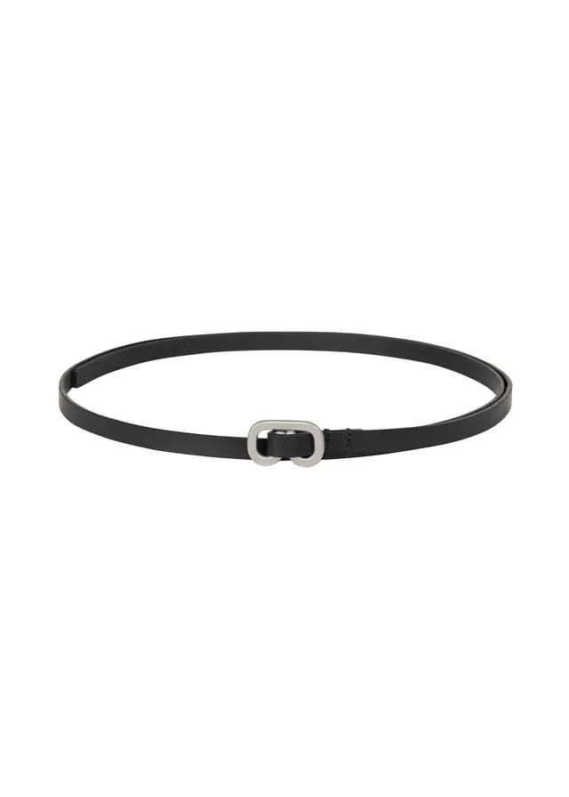 Issey Miyake Solid Leather Belt pásek černý