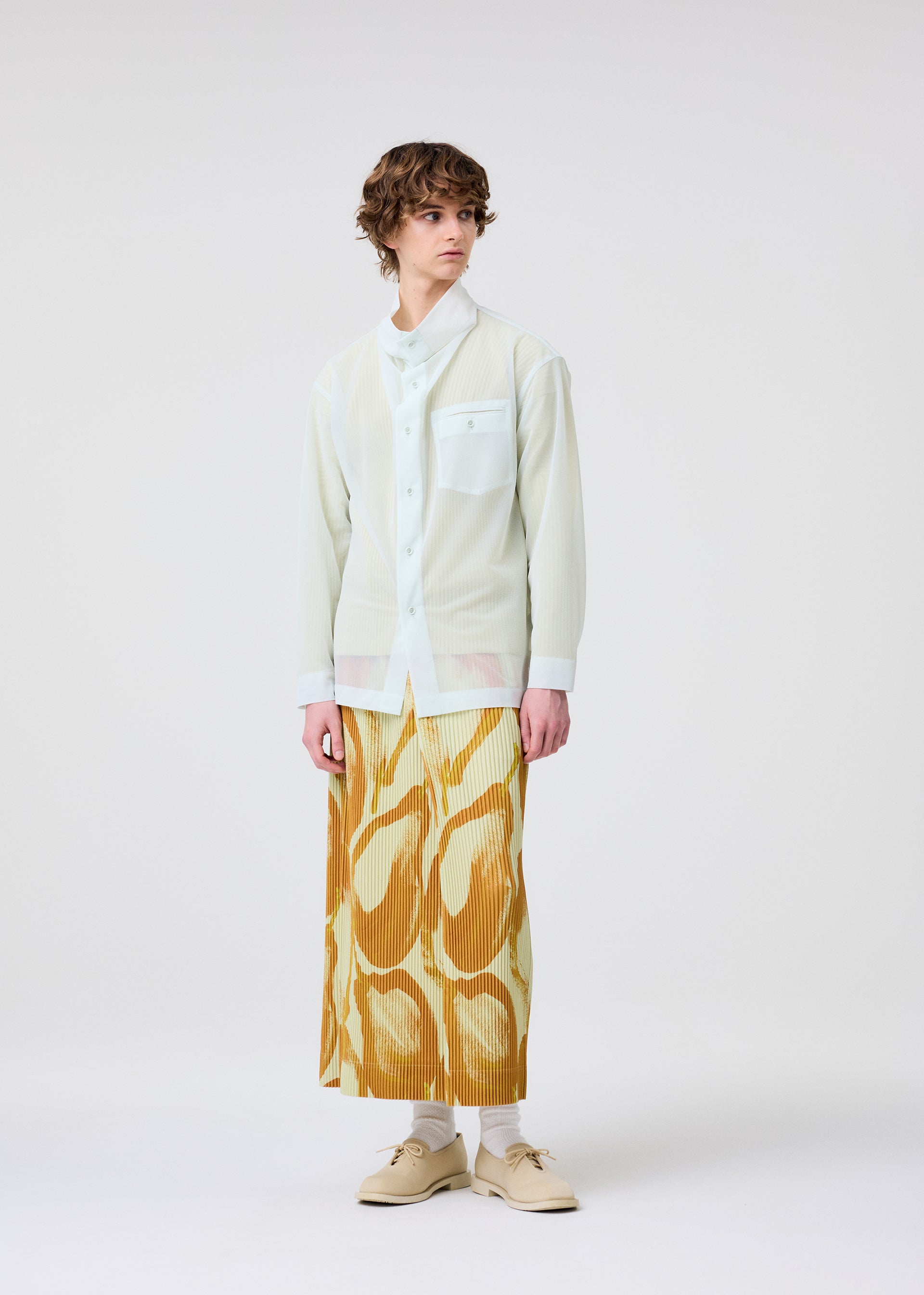 Issey Miyake Homme Plissé Fruits sukně žlutá