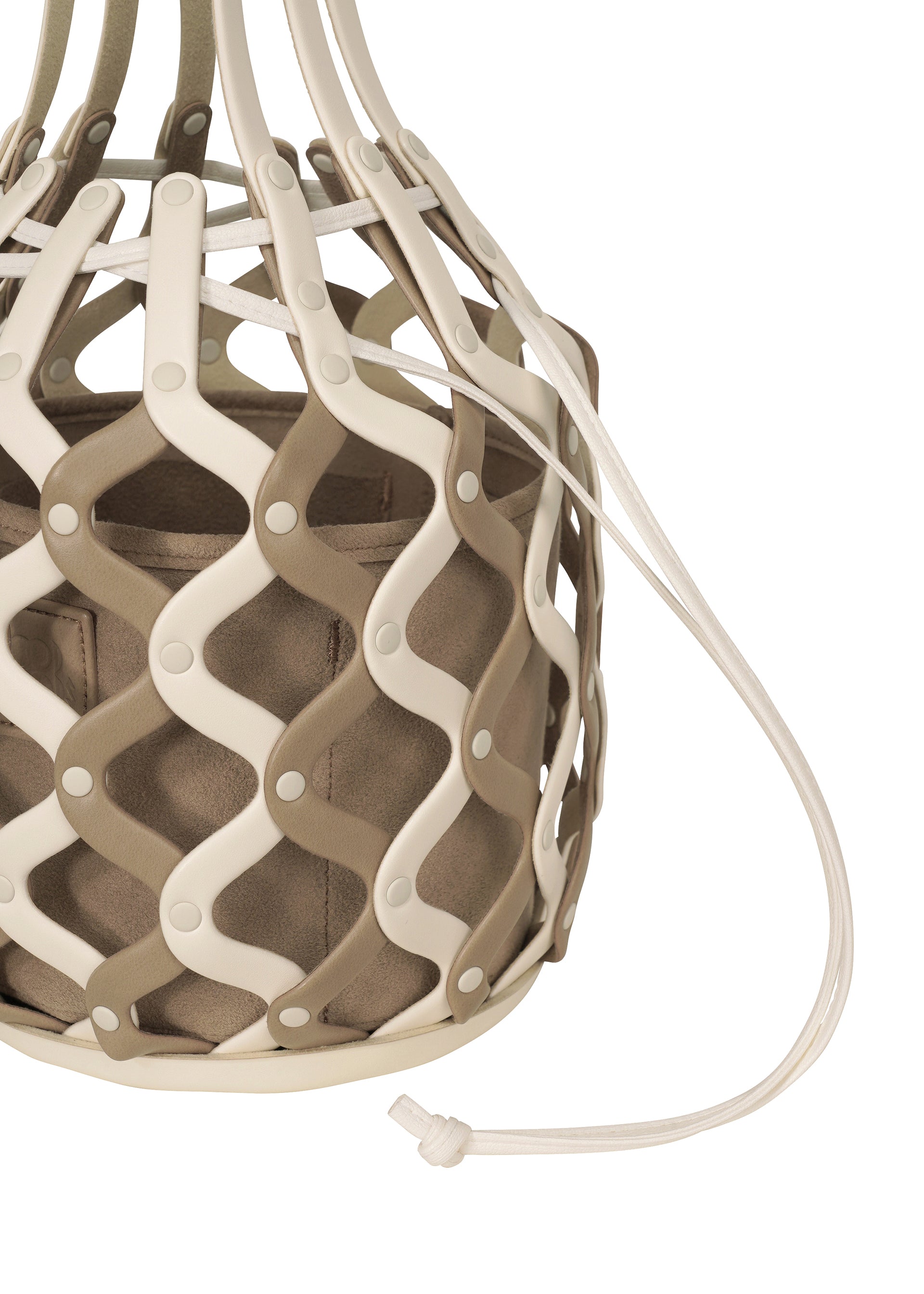 Issey Miyake AMIME kabelka off white beige síťovaná
