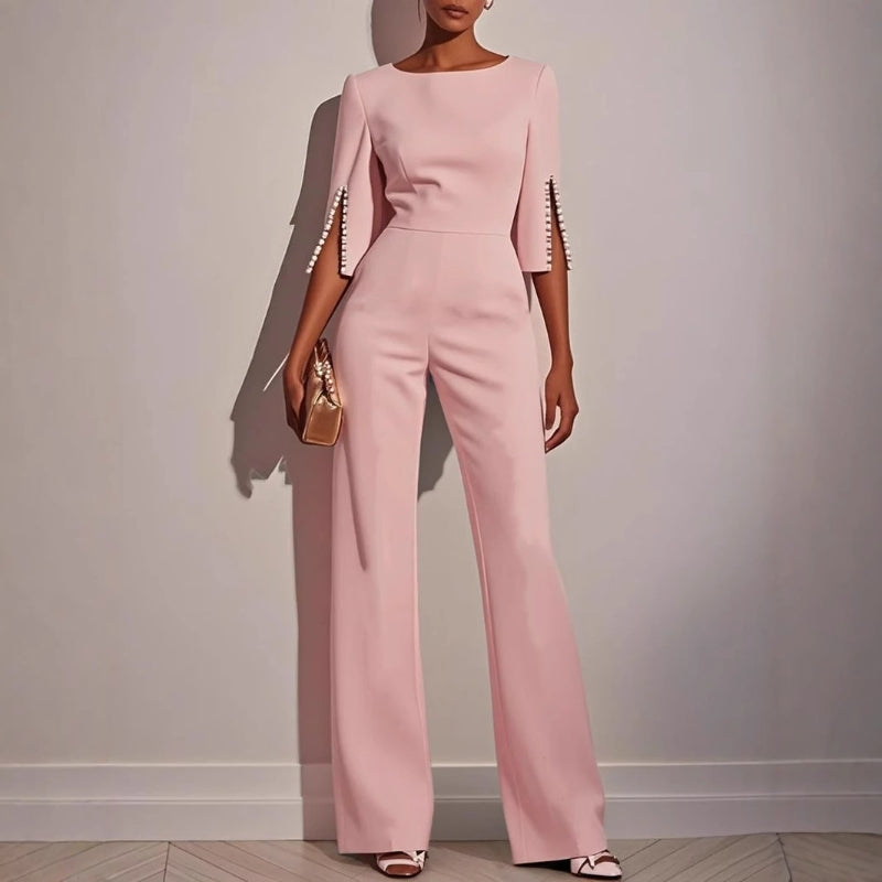 Norielle elegantní overal s kápovými rukávy černý