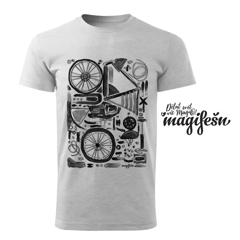 Magifešn XY tričko Skládačka BW unisex biobavlněné