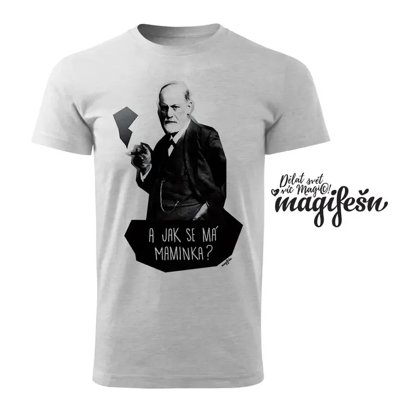 Magifešn BIO tričko XY Freud Maminka černé biobavlna