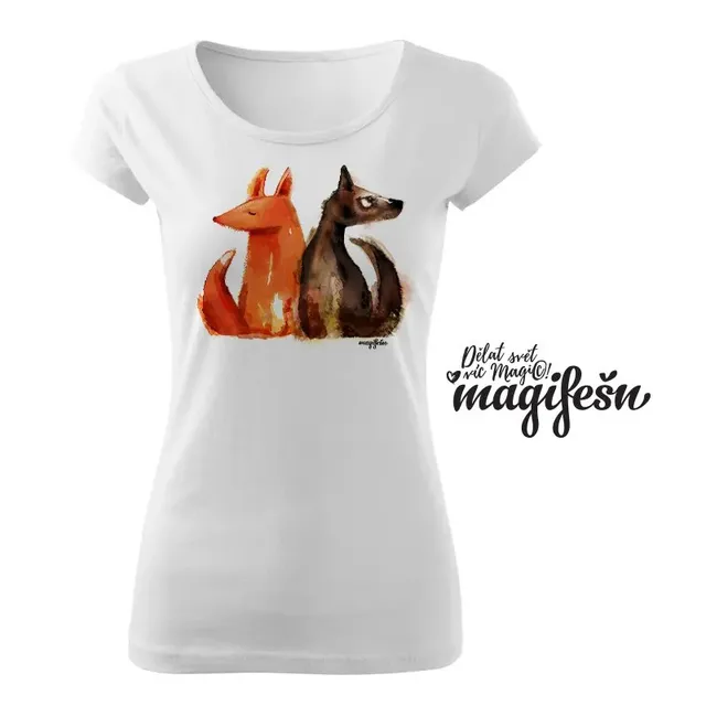Magifešn XX biobavlněné tričko Liška a vlk