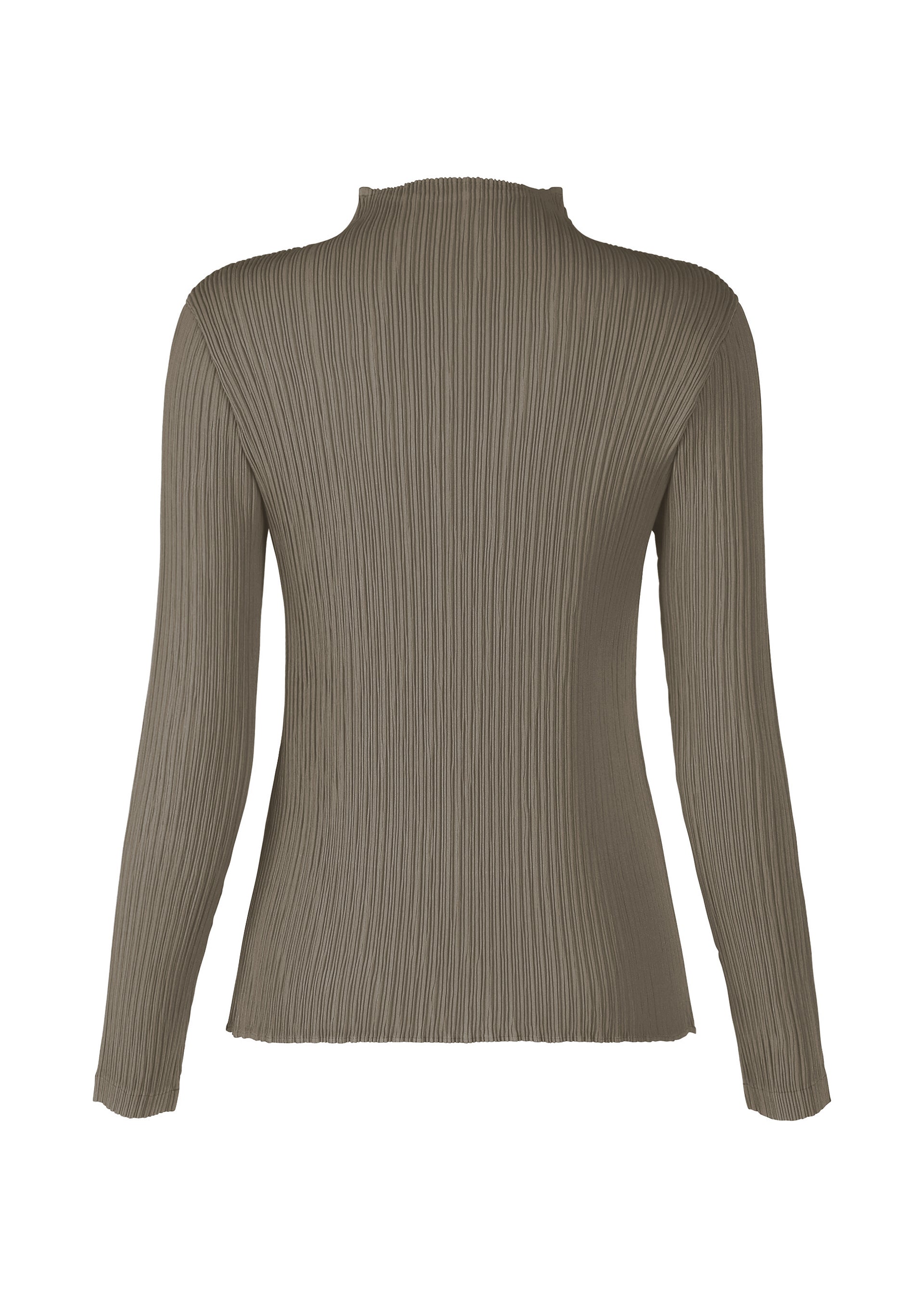 Issey Miyake HATCHING PLEATS top šedý s rolákem