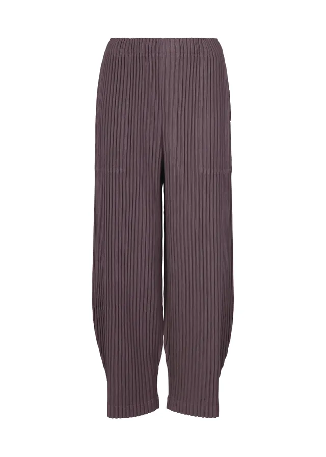 Issey Miyake Corduroy Pleats kalhoty taupe široké