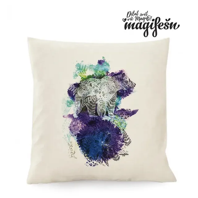Magifešn Grizzly Cold povlak na polštář 50x50 Fairtrade